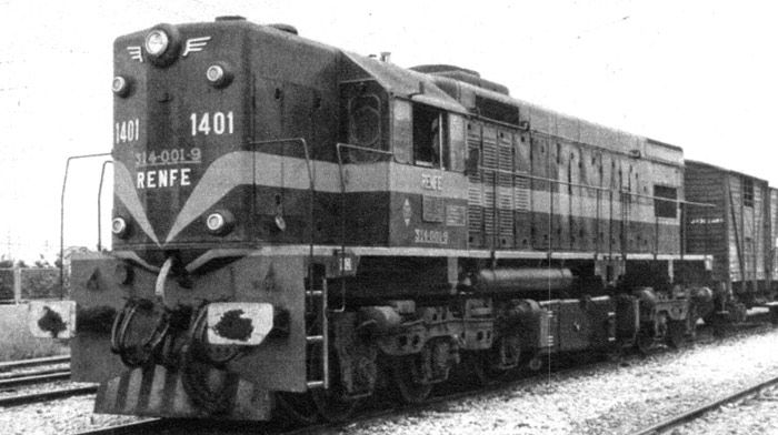 Ejemplar único de locomotora 314, construido por Macosa para Renfe.