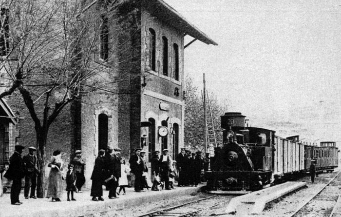 Estación de Berga a principios del siglo XIX.