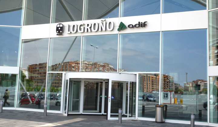 Detalle del acceso a la nueva estación de Logroño