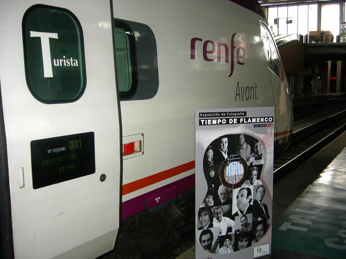 Los trenes de alta velocidad y grandes líneas de Andalucía exponen fotografías de flamenco hasta finales de 2010