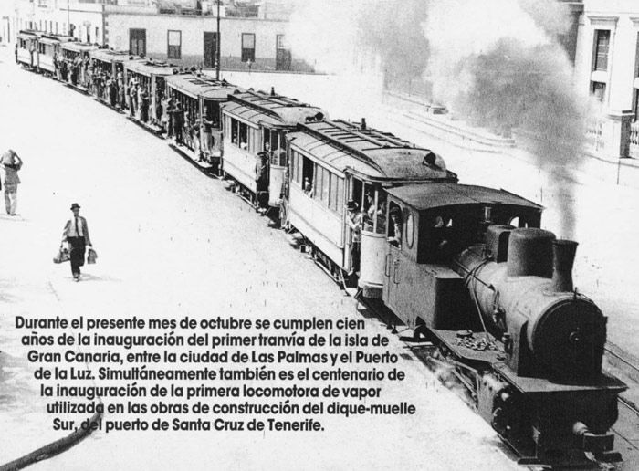 Tren 0La Pepa, hacia el año 1944, en Las Palmas de Gran Canaria.