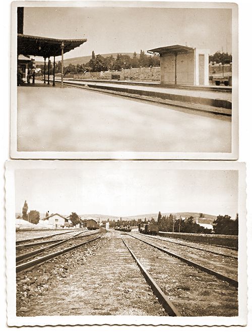 Marquesina y playa de vías estación de Navalperal de Pinares (Ávila) año 1961 Foto: Carmen Clara de Val de Aguilar