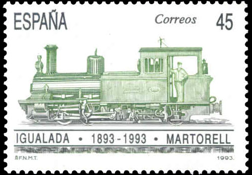 Serie conmemorativa del centenario Igualada-Martorell, 1893-1993.
