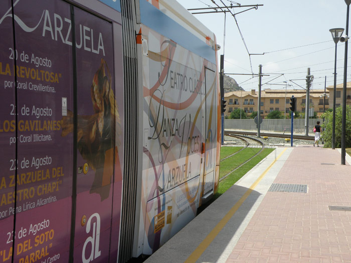 El Tram de Alicante es un soporte publicitario muy eficaz