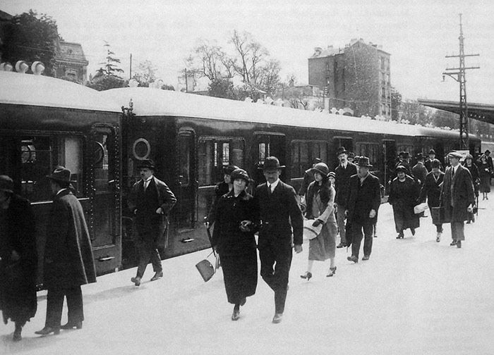 Inauguración de la línea de Bois-Colombes, el 27 de abril de 1924 en Saint-Lazare.