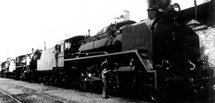 Locomotora Mikado en 1955.