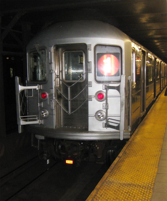 Extremo de uno de los trenes del metro neoyorkino
