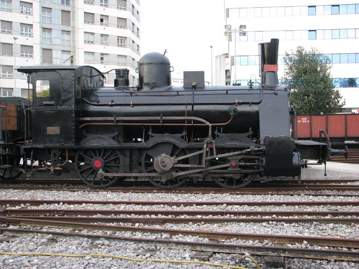 Locomotora Varela de Montes en el Museo del Ferrocarril de Gijón.